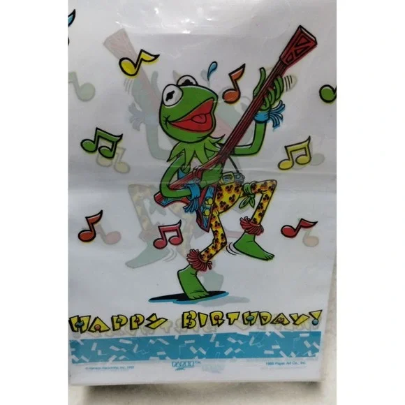 Paper Art Muppets Kermit Happy Birthday Loot Bags 8 Count Party Favors‎