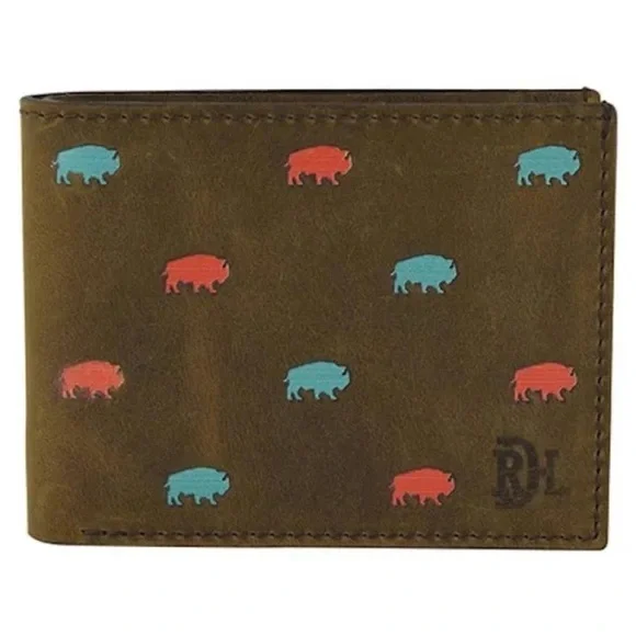 RED DIRT BIFOLD WALLET BISON PATTERN