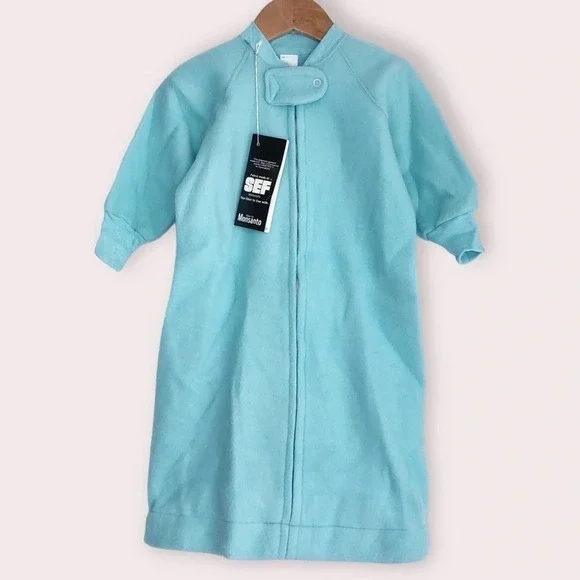 NWT Vintage blanket sleep sack‎ robin’s egg blue Monsanto fabric infant one size