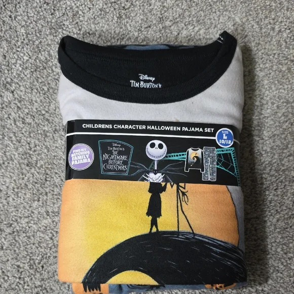 Disney Tim Burton's Nightmare Before Christmas Pajama Kids Set Size 10/12 Large