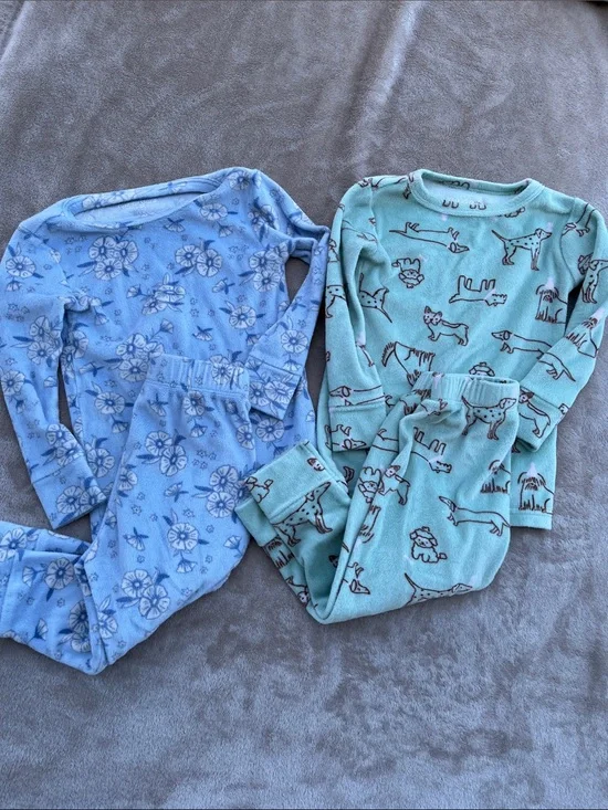 Girls Cat & Jack Fleece Pajama Bundle, Size 18 Months