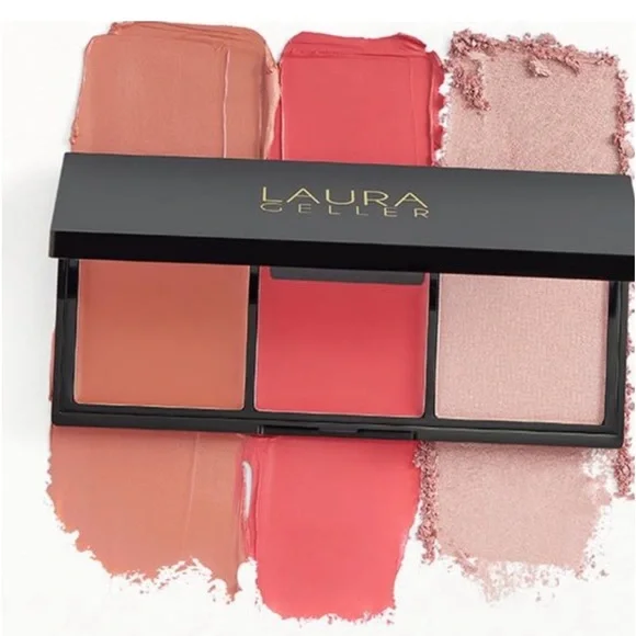 Laura Geller Eye Lip & Cheek Multitasking Trio Palette in THINK PINK New In Box