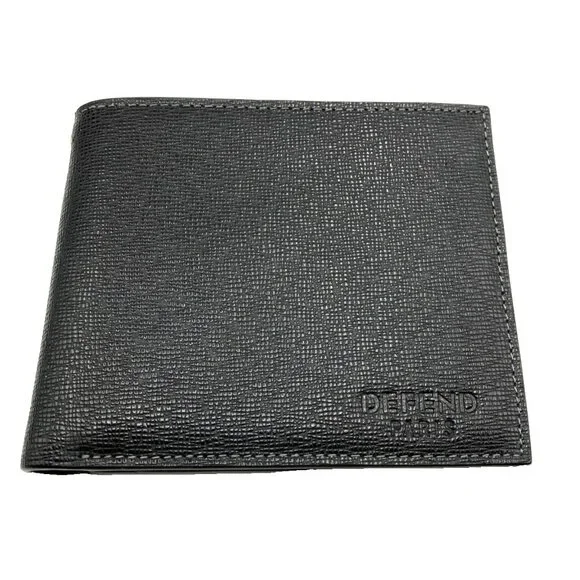 NWOT Defend Paris Black Bifold Wallet With Eyelet For Chain