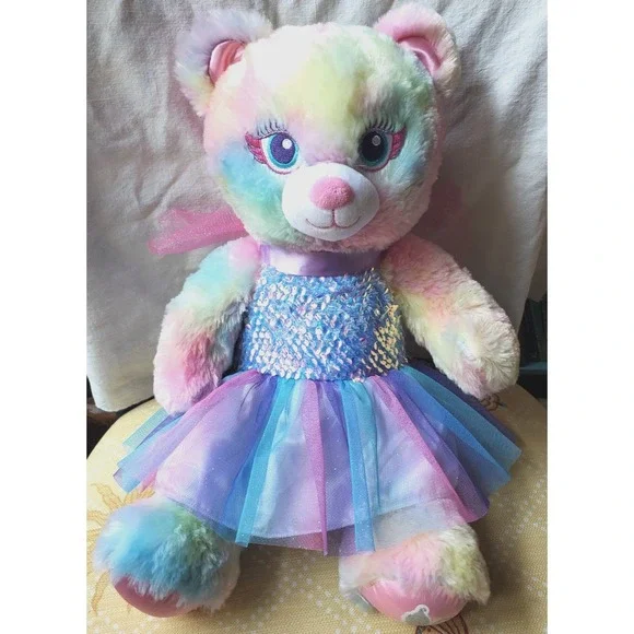 Build A Bear Fairy Bear Plush Pastel Tie Dye 16
