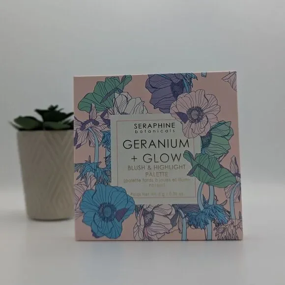 Seraphine Botanicals Geranium + Glow - Blush & Highlight Palette