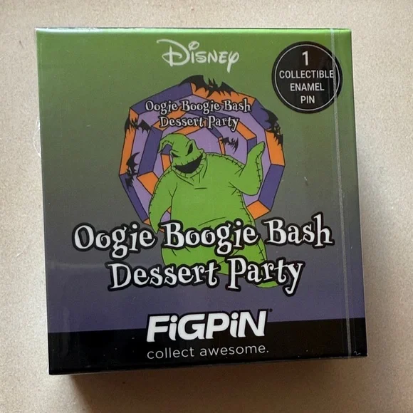 🧨Disney Oogie Boogie Bash Collectible Enamel Pin - Green and Purple Unopened box