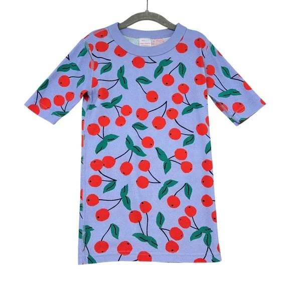 Hanna Andersson‎ Kids Size 10 Organic Cotton Cherry Pajama Top Blue Red 140cm