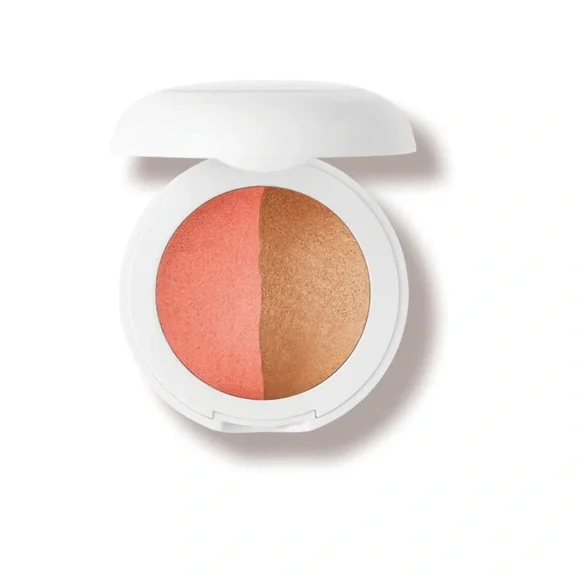 Dual-Tone Blush Compact - Coral and Bronze