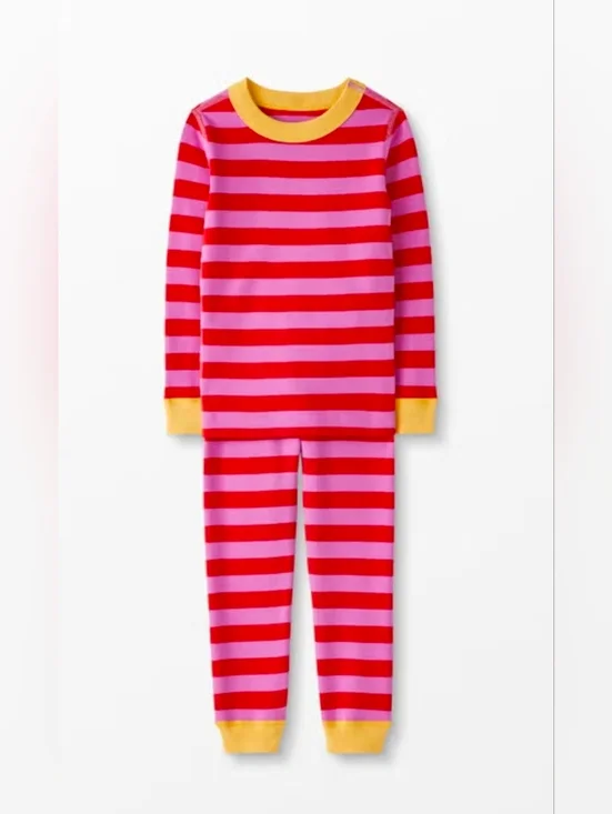 Hanna Andersson Girls Red & Pink Striped Size 8