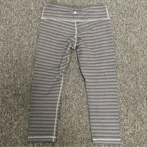 lululemon athletica Kids Gray Striped Leggings