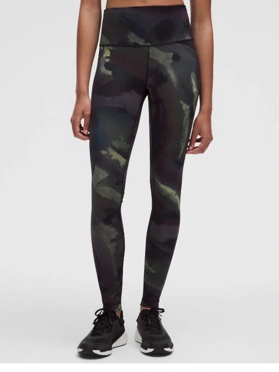 lululemon athletica Black Leggings with Light Sage Lining
