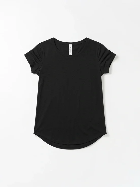 lululemon athletica Black Short Sleeve Scoop Neck Tee