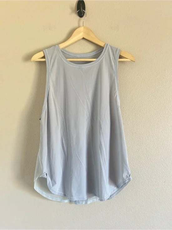 lululemon athletica Light Gray Scoop Neck Tank