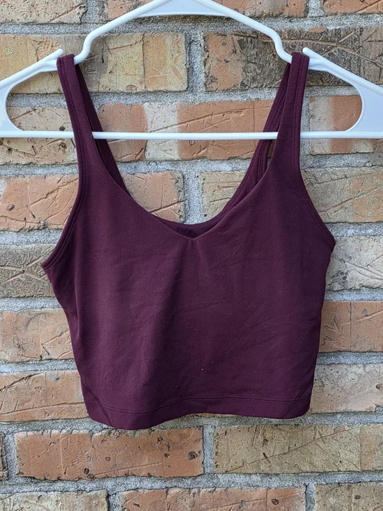 lululemon athletica Women's Crop Top - Burgundy