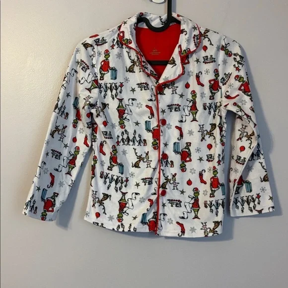 The Grinch Pajama Button Up Top size S (6/7)
