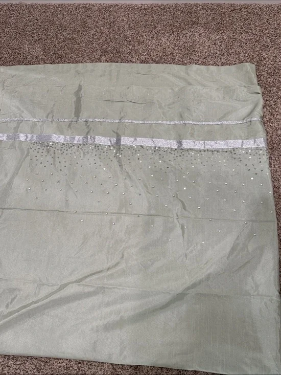 Croscill Light Sage Embellished shower curtain