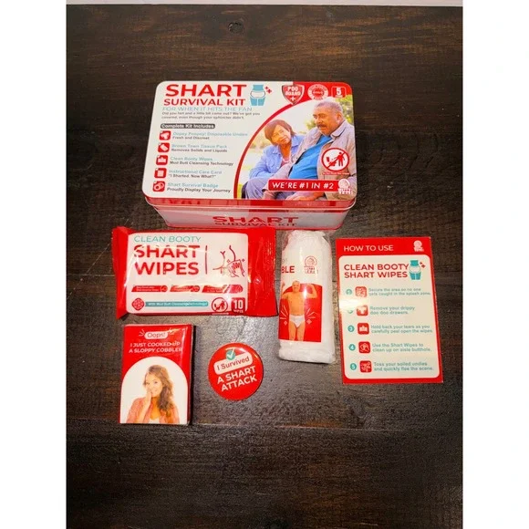 Witty Yeti Shart Survival‎ Kit Gag Gift Emergency Prank Set Metal Tin
