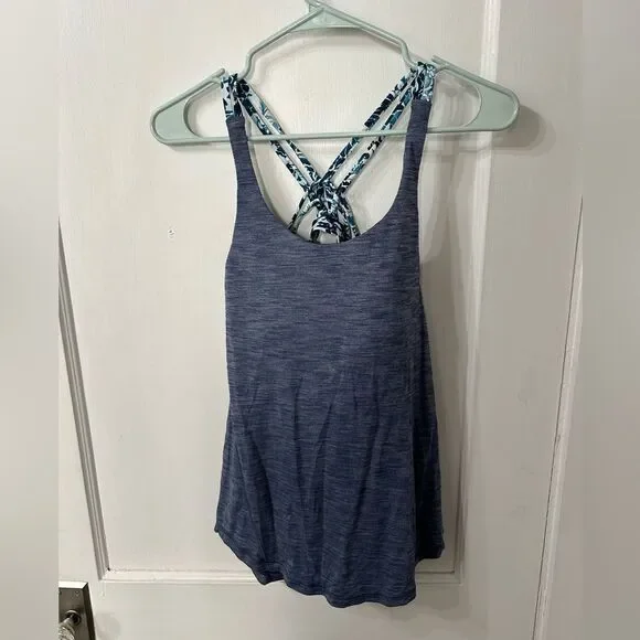 Lululemon Athletica Navy Tank Top with Strappy Back