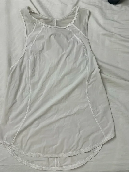 lululemon athletica White Mesh-Back Performance Tank