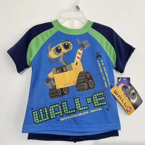 Wall-E Infant Pajamas 12 Months 2008 New Shorts 2 Piece New Old Stock