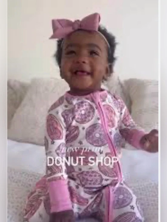 CADEN LANE Donut Shop Print Bamboo Convertible Sleeper - 6-12M