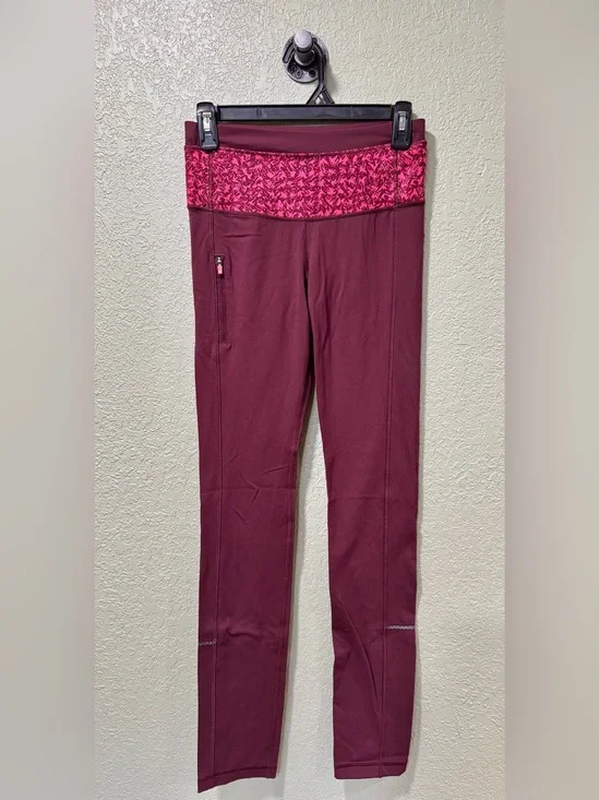lululemon Maroon Leggings Size 4