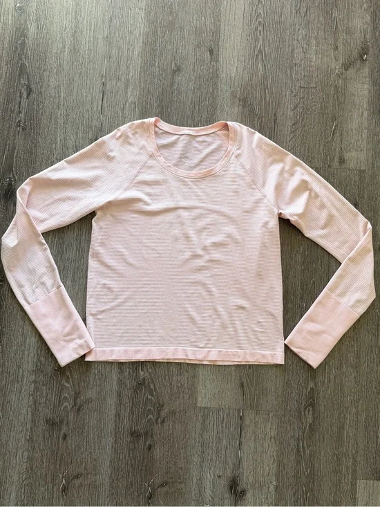 lululemon athletica Pastel Pink Long Sleeve Crew Top