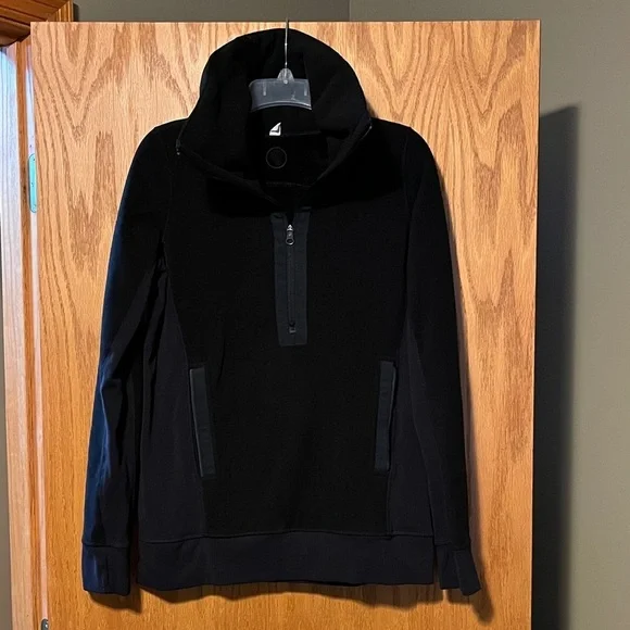 lululemon athletica Post Chaturanga Black Half-Zip Hoodie