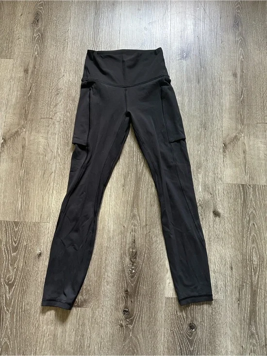 lululemon athletica Black High-Rise Leggings with Side Pockets