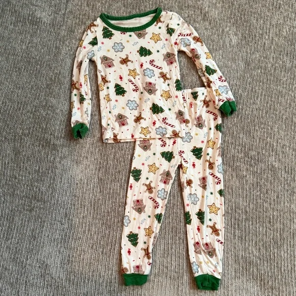 Milkberry Bamboo Christmas Pajamas‎ 24M Gingerbread Holiday Set