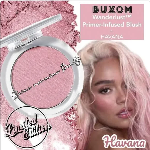 BUXOM Limited Edition Wanderlust Primer Infused Blush in Havana