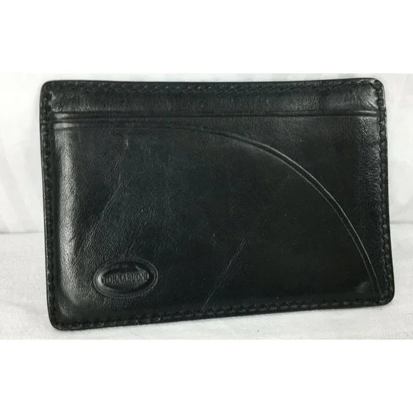 Tornabuoni Italy Slim Flat Wallet & Credit Card Holder Black