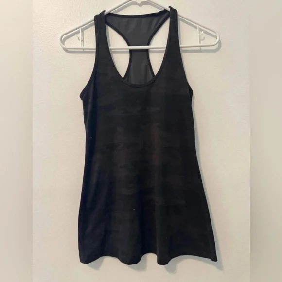 Lululemon Athletica Black Camo Tank Top