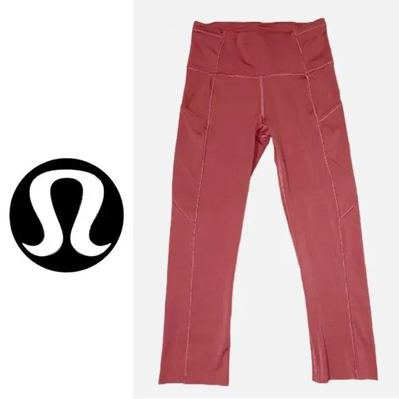 Lululemon Athletica High Rise Crop Pocket‎ Leggings - Size 4