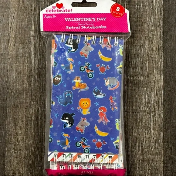 💞 New 8-Pack of Spiral Notebook Party Favors