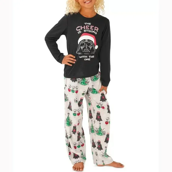 Munki Munki Matching Kids Star Wars Holiday Traditions Pajama Set