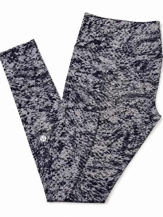 BLACK AND GRAY LULULEMON LEGGINGS