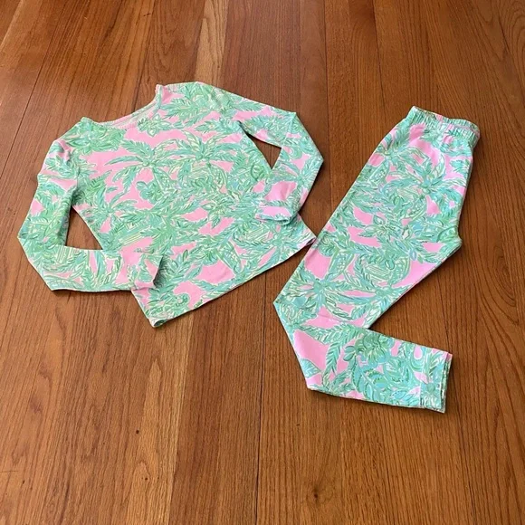 Lilly Pulitzer Tropical Coconut Palms Pajama Set