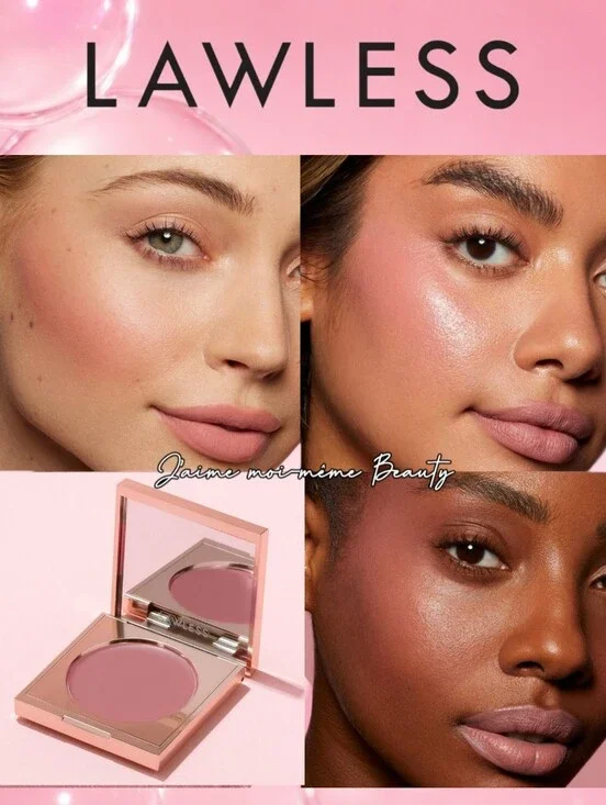 LAWLESS Cream Blush In Angel- Neutral Nude Rose Pink