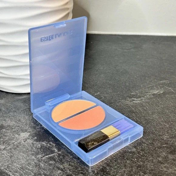 NEW Estee Lauder Blush All Day Natural Cheek Color Tawny & Rosemarble Compact‎