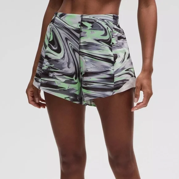 Lululemon marbled hotty hot shorts