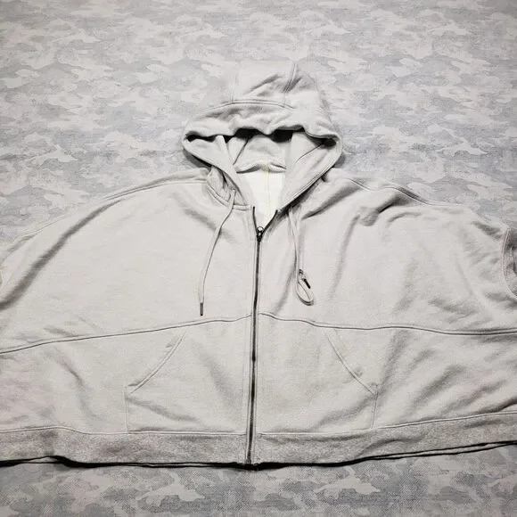 Lululemon Light Gray Zip-Up Hoodie Size 6