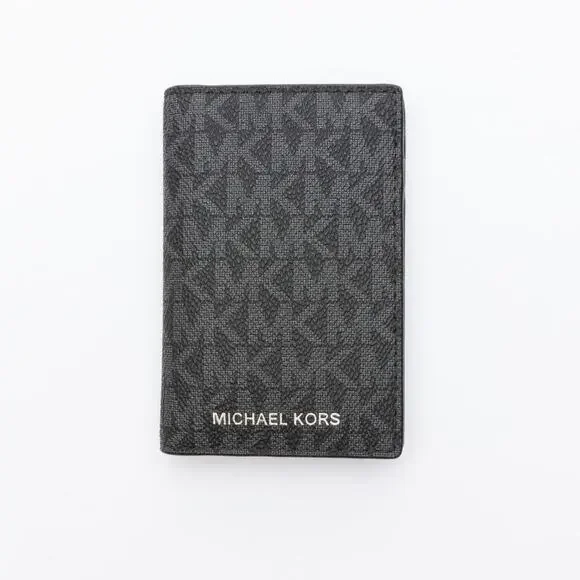 Michael Kors Men's Signature Folding Card Case Black (pre-owned)