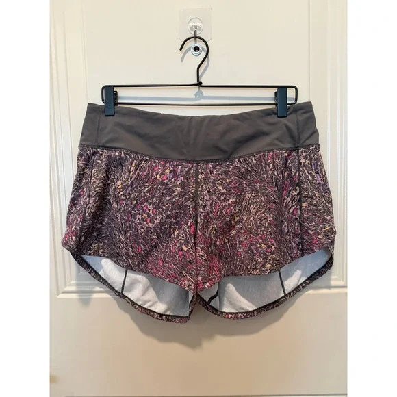 Lululemon Speed Up Short‎ Size 10 Grey Purple