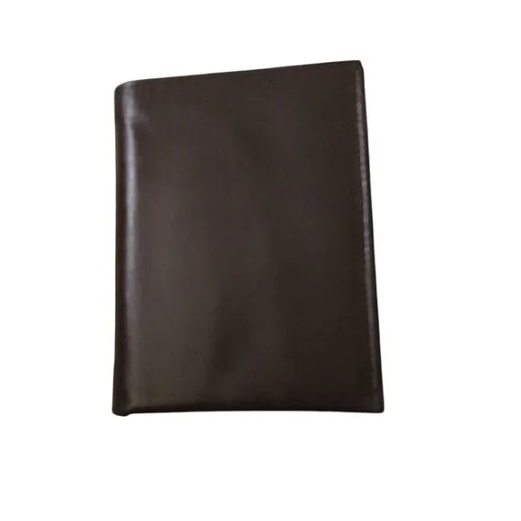 EK ENGER KRESS Leather Bifold Wallet Dark Brown Classic Vintage NEW