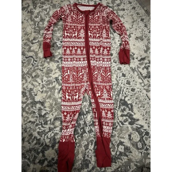 Little Sleepies CHRISTMAS HOLIDAY‎ REINDEER CHEER Zippy Pajamas 12-18 Months