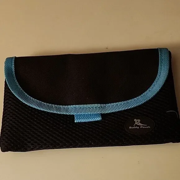 Buddy Pouch Black and Blue Wallet