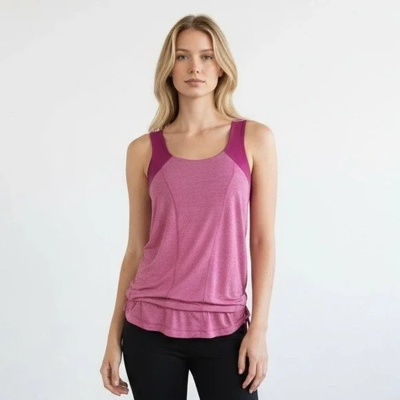Lululemon Athletica Purple Tank Top Built-in Bra Adjustable Drawstring Size 6‎