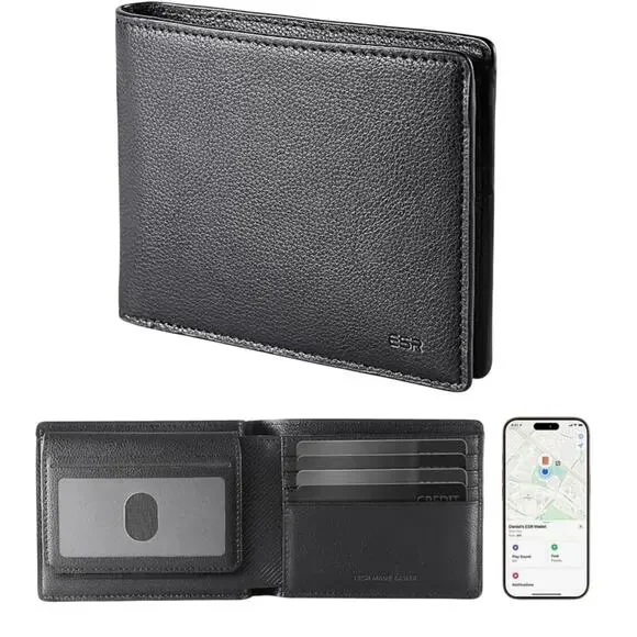 ESR Geo Wallet with Find My, RFID Blocking, GPS Wallet for Men, Wallet Tracker