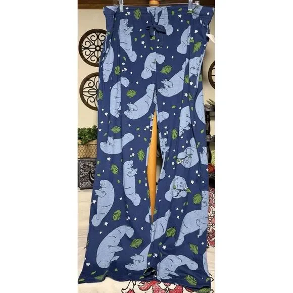 Ripple Junction‎ Men's Manatee XXL Pajama Bottoms Jersey Material W/Pockets